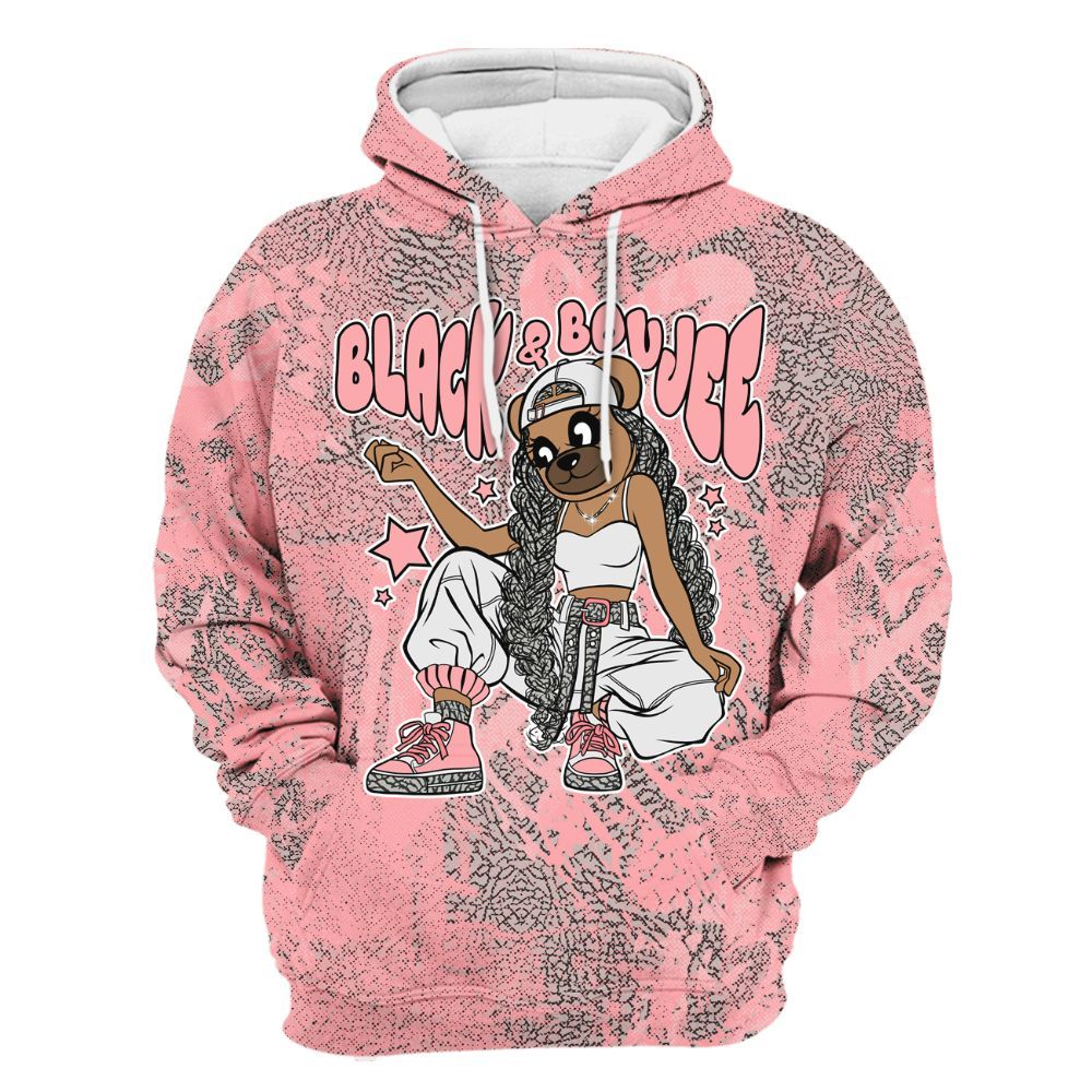 Hoodie To Match Retro Wings 3s - Boujee Girls Bear Heart Grunge All Over Print