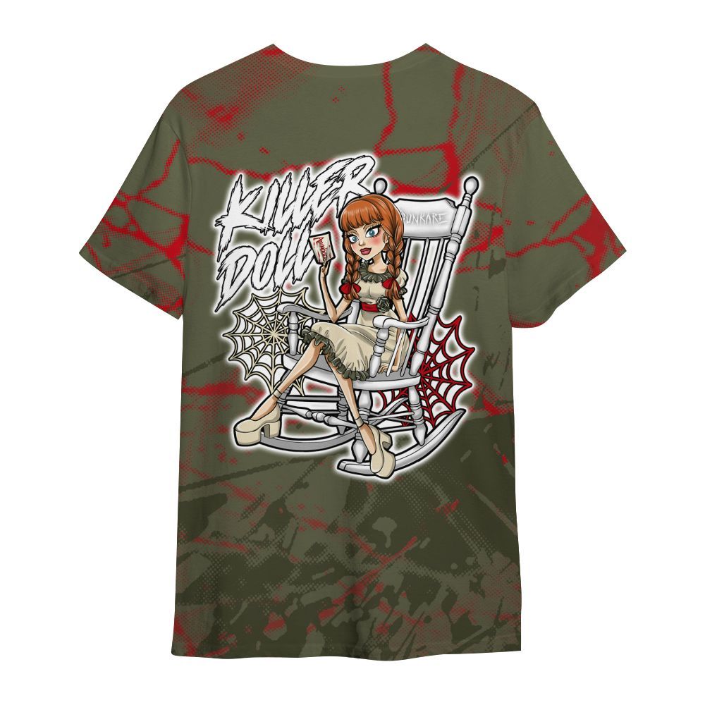 Shirt To Match Travis Scott Low OG Medium Olive 1s - Killer Doll-A Halloween Profound All Over Print
