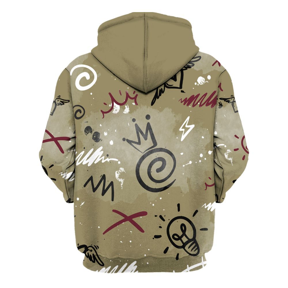 Hoodie To Match Black Olive 7s - Drip Been Di2ferent All Over Print