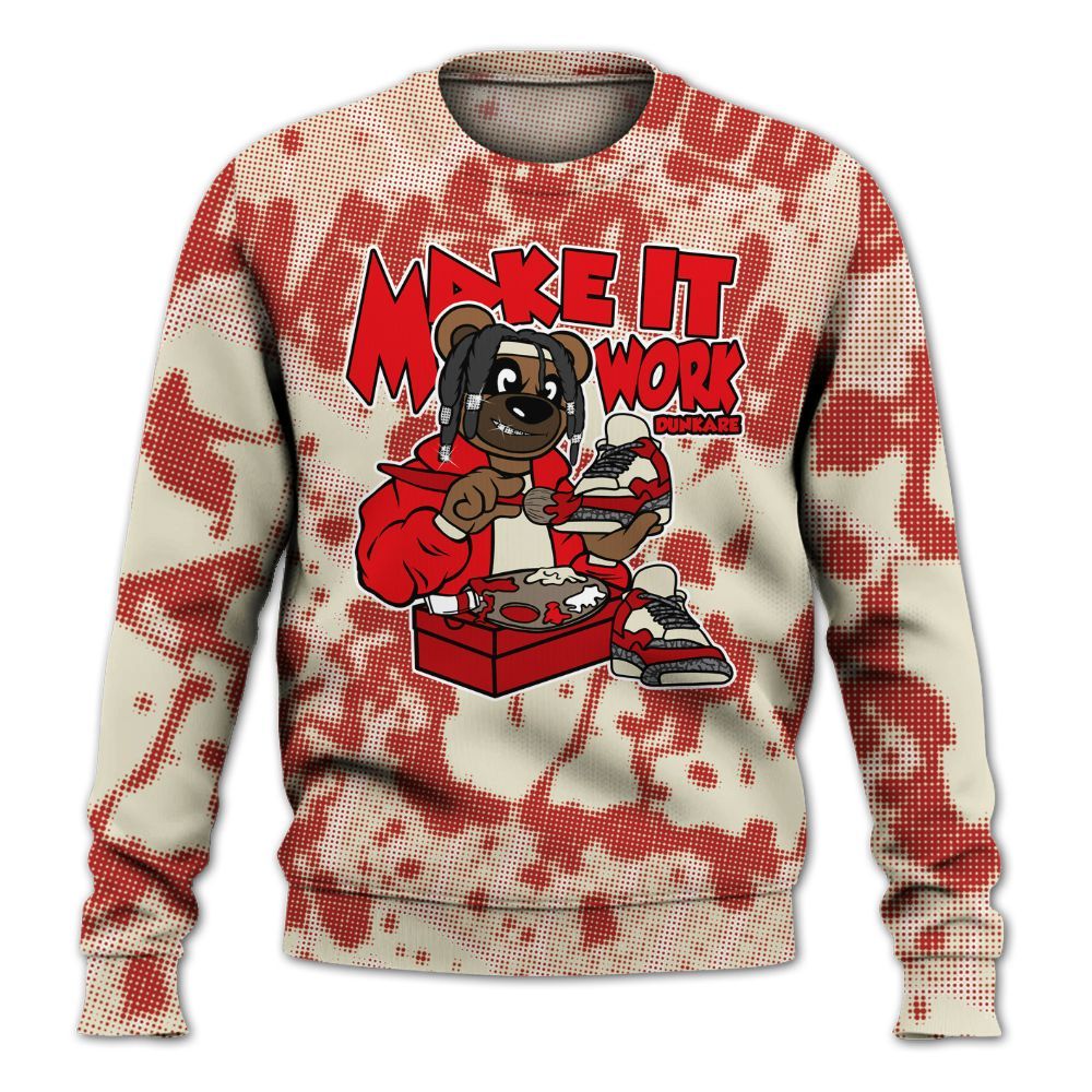 Sweatshirt To Match Cement Grey 3s - Pull It Off Bear Street All Over Print