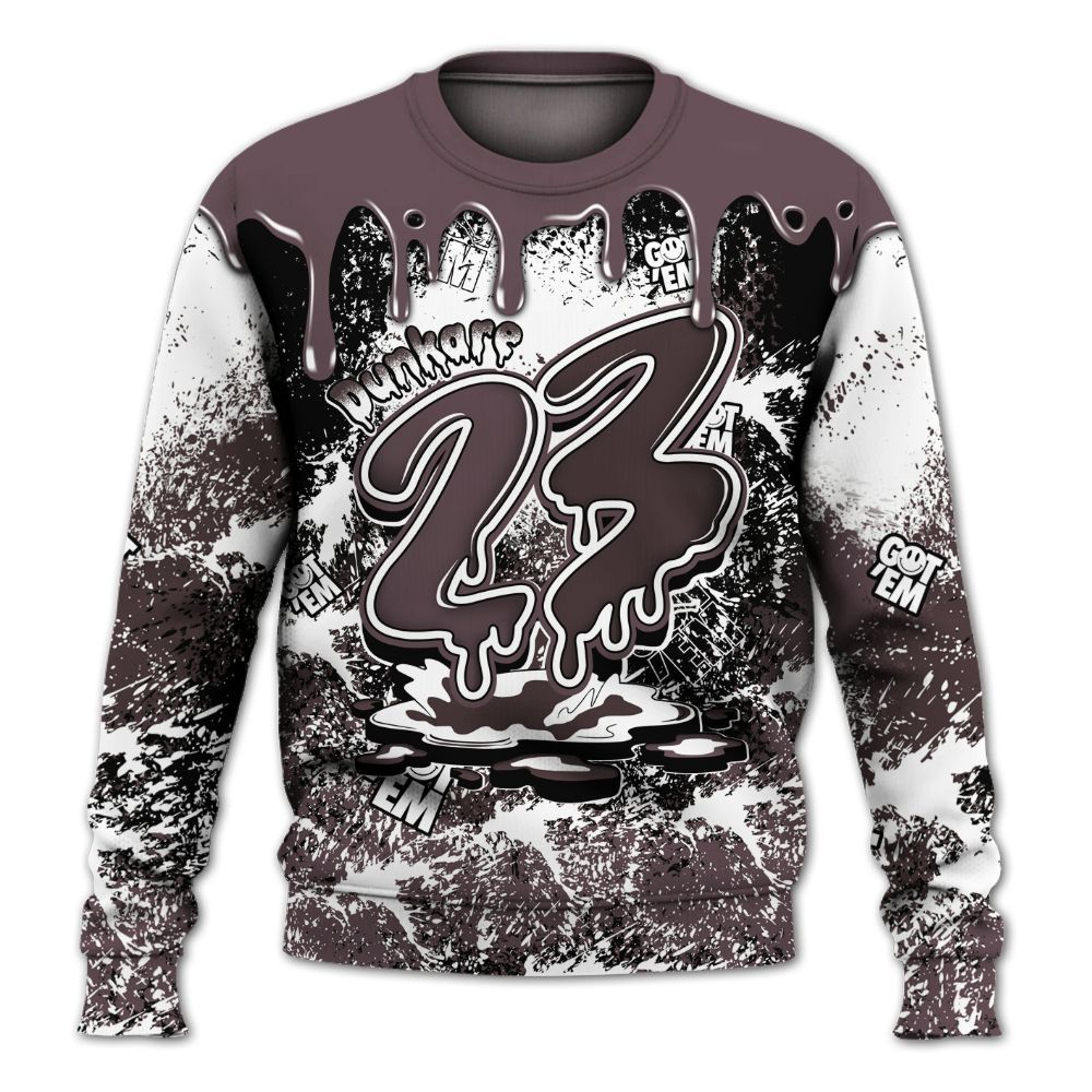 Sweatshirt To Match AMM Black 3s - Dripping 23 Drip All Over Print