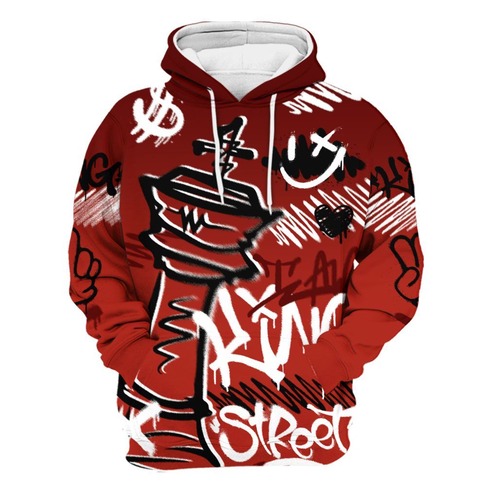 Hoodie To Match SP Firewood Orange 4s - Street King Chess Streetwear All Over Print