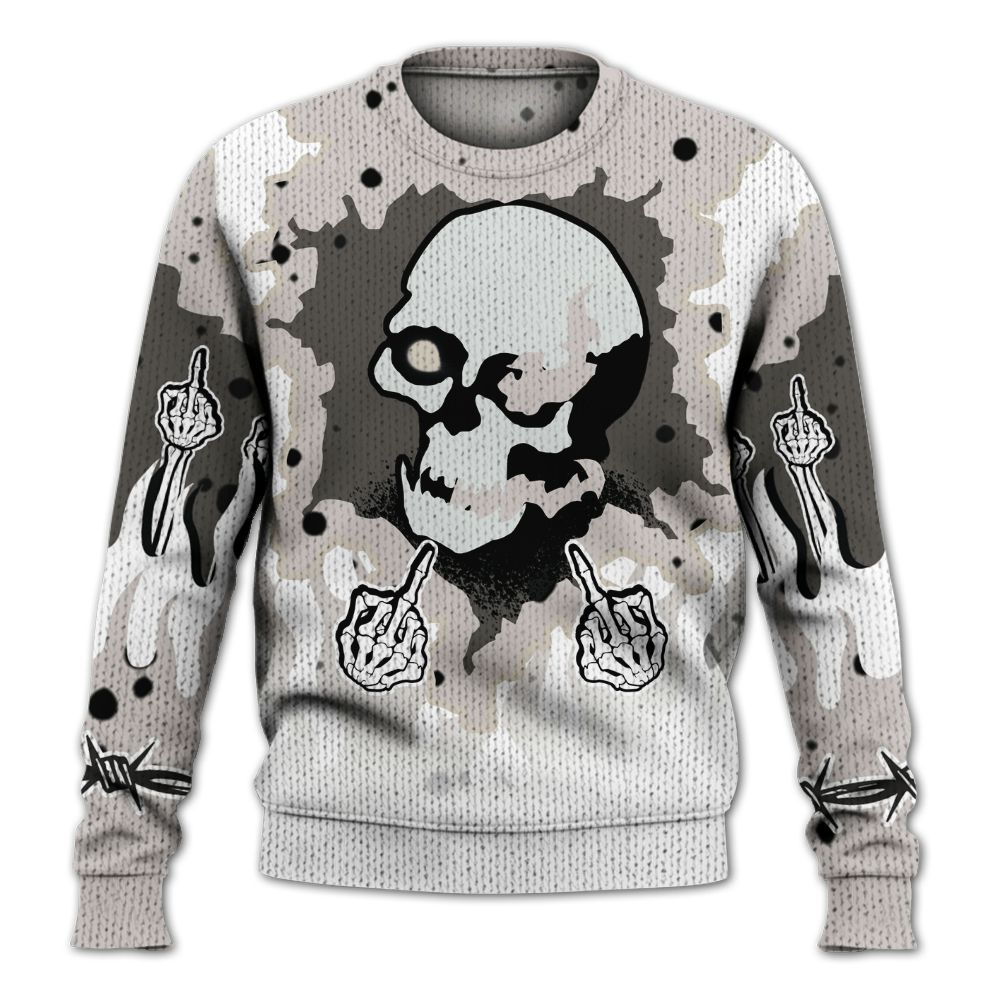 Knitted Sweater To Match Retro Reverse Metallic 5s - F Around Find Out Graphic Trapped