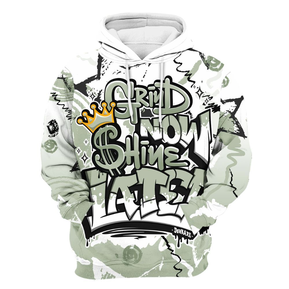 Hoodie To Match Seafoam Sail 4s - Grind Shine Later Drip All Over Print