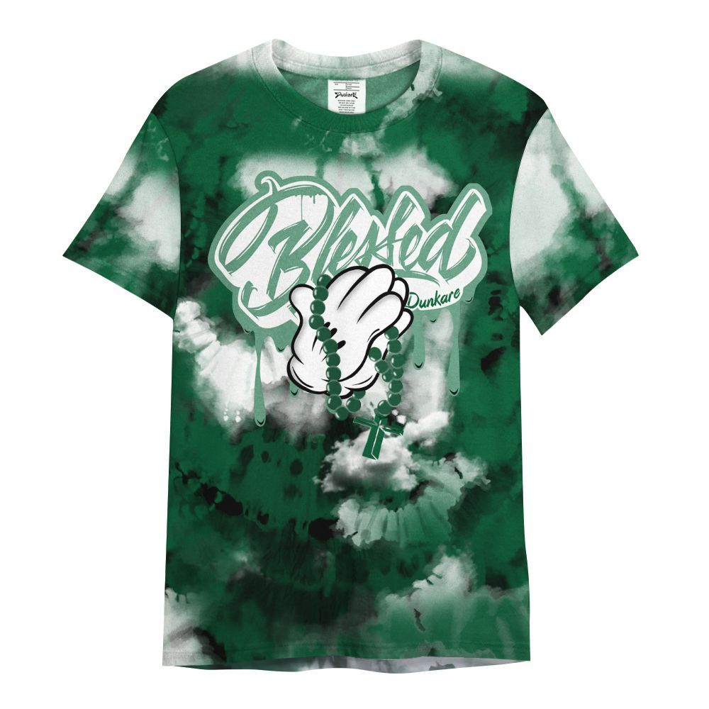 Shirt To Match High Gorge Green 1s - God Blessed Tie Dye All Over Print
