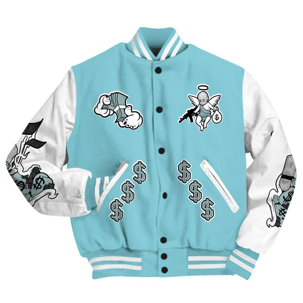 Varsity Jacket To Match Low Legend Blue 11s - Ones Move In Silence Graphic All Over Print