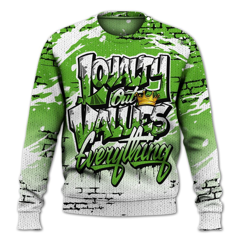 Knitted Sweater To Match Air Foamposite One Volt - Values Of Loyalty Drip