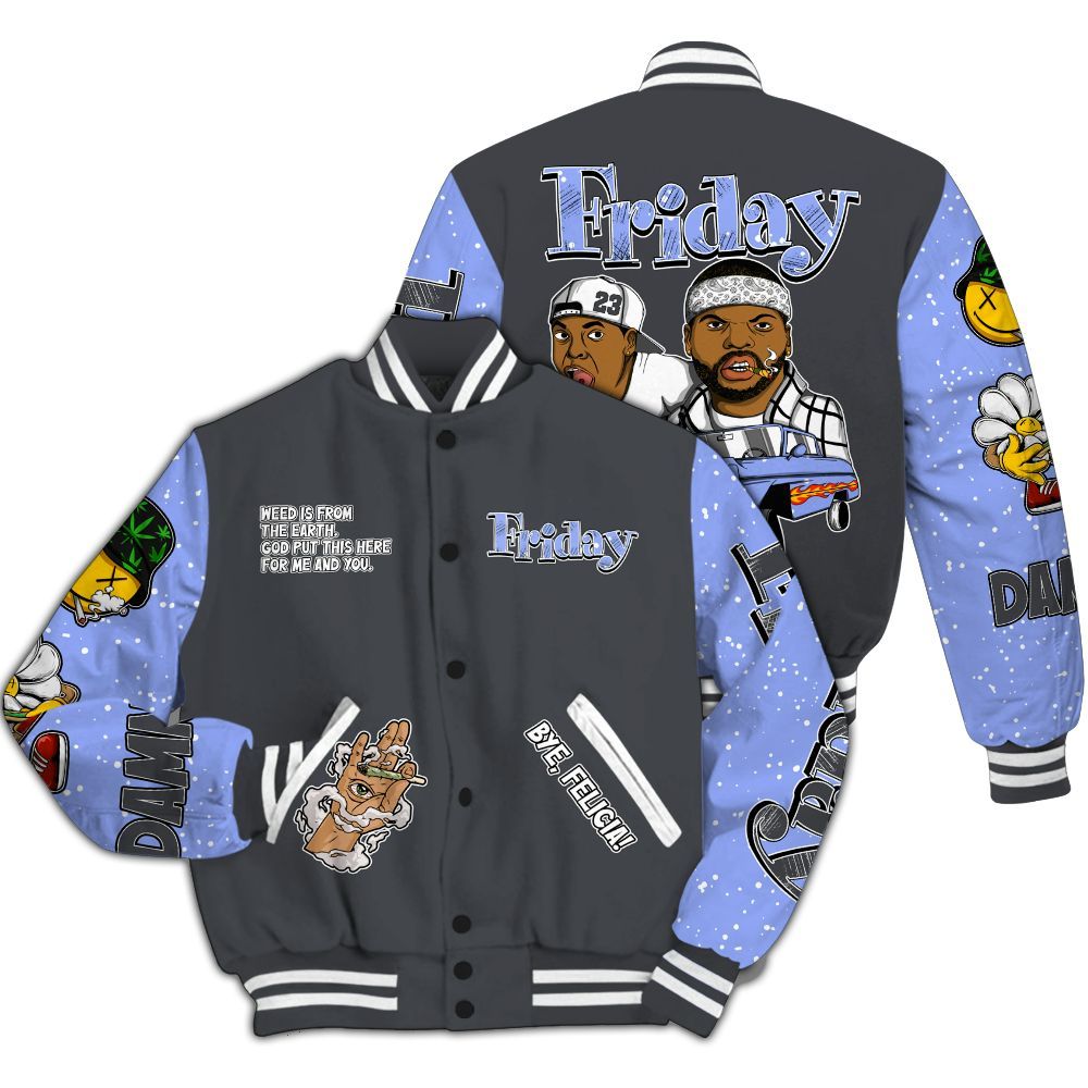 Varsity Jacket To Match Retro Awake Racer Blue - Friday Sneaker Stress Style All Over Print