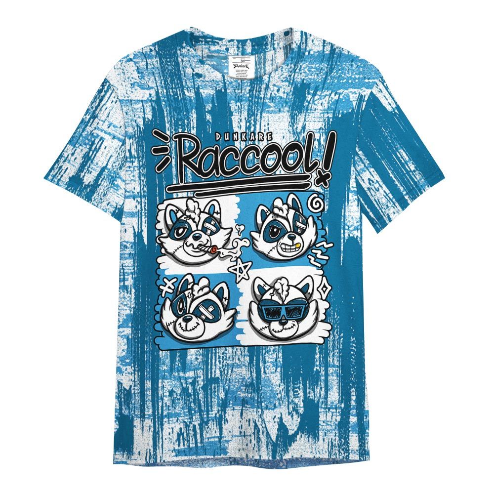 Shirt To Match Powder Blue 9s - Raccool Raccoon Glitch Art Shirt Unisex
