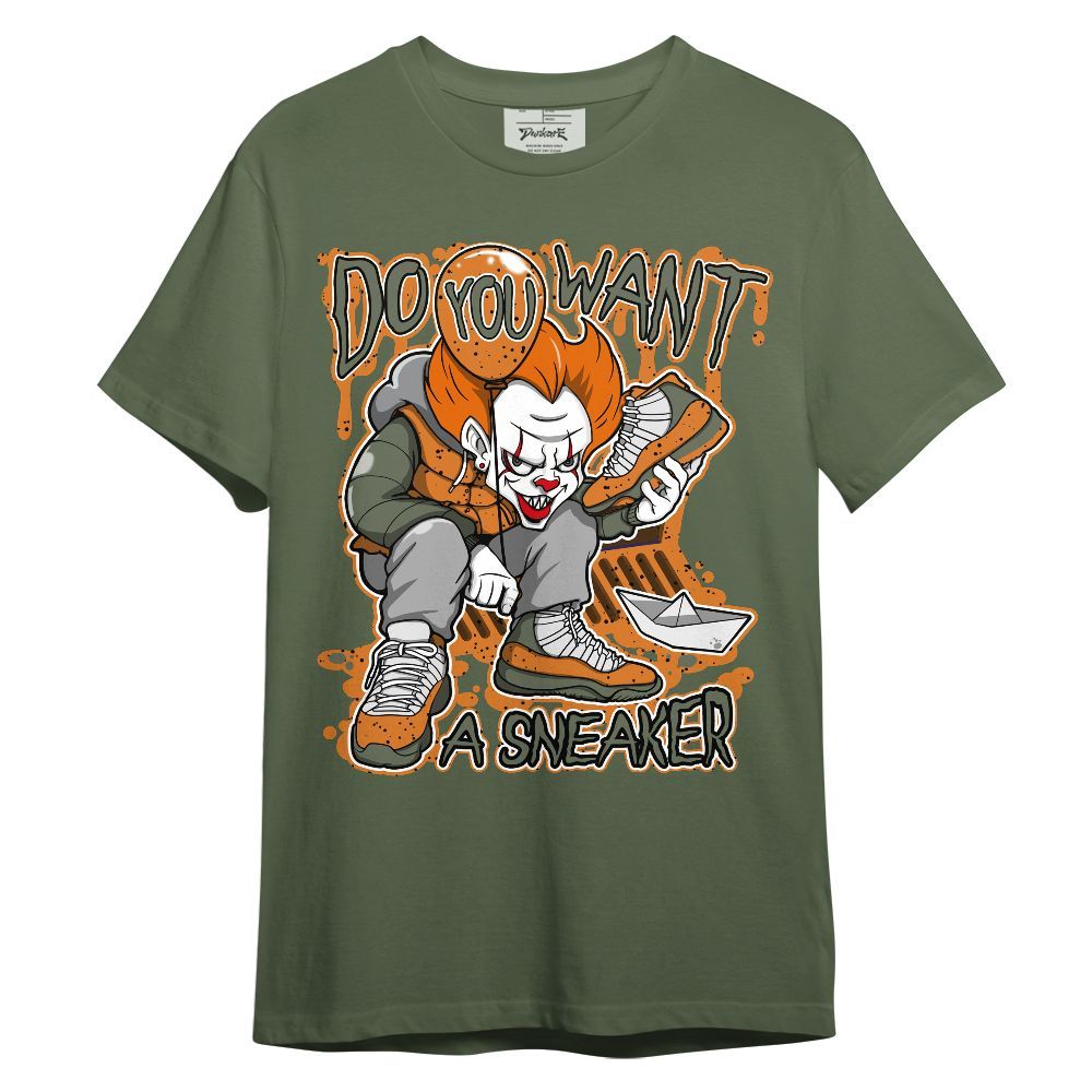 Shirt To Match Olive 5s - Clown Scary Sneakers Halloween Graphic Unisex Shirt