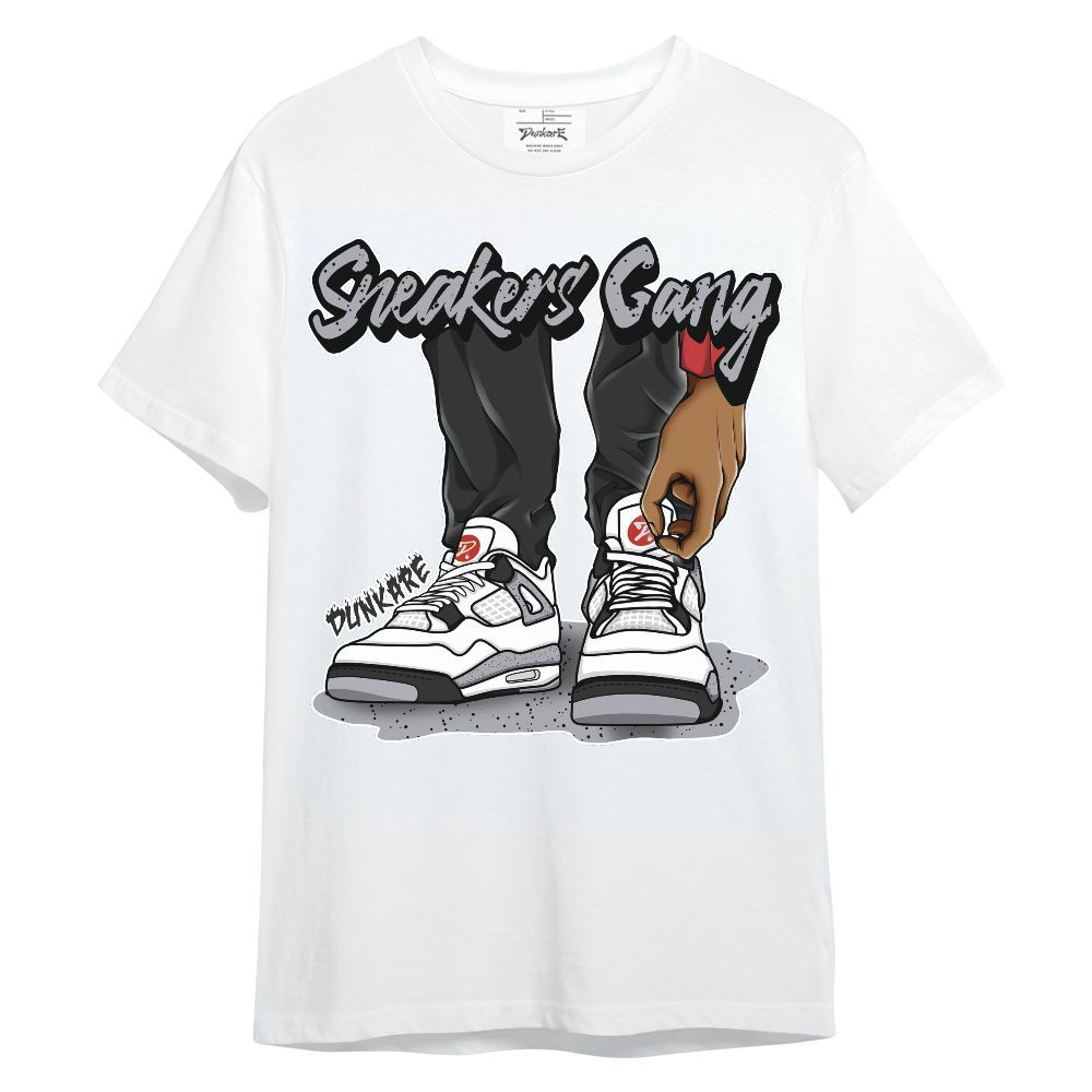 Shirt To Match White Cement 4s - Sneaker Gang Graphic