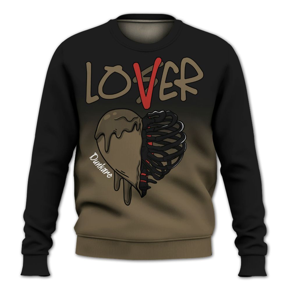 Sweatshirt To Match Olive 9s - Loser Lover Dripping All Over Print
