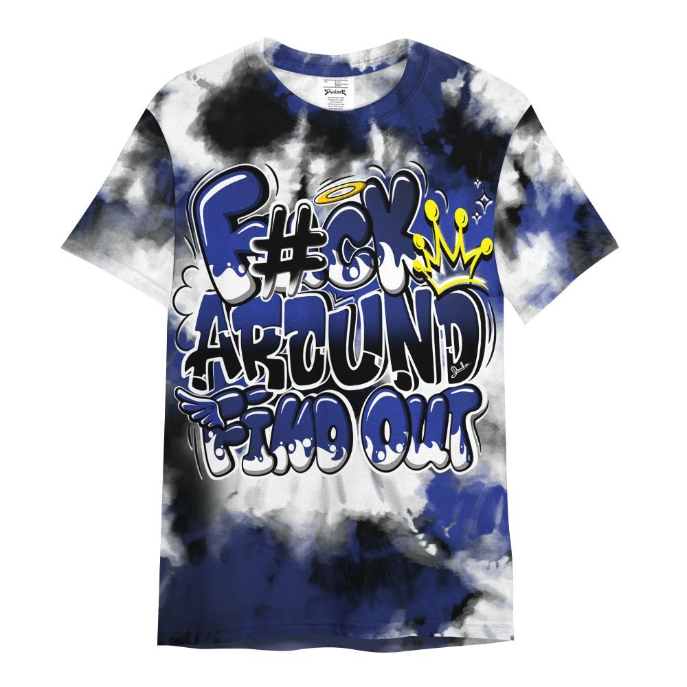 Shirt To Match Air Max Plus Black Racer Blue - Tie Dye FK Around Find Out All Over Print