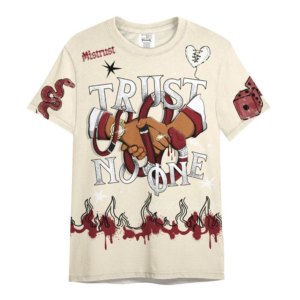 Shirt To Match Valentine's Day 2026 4s - Trust No One Snake-Bite Doodle Crayon All Over Print