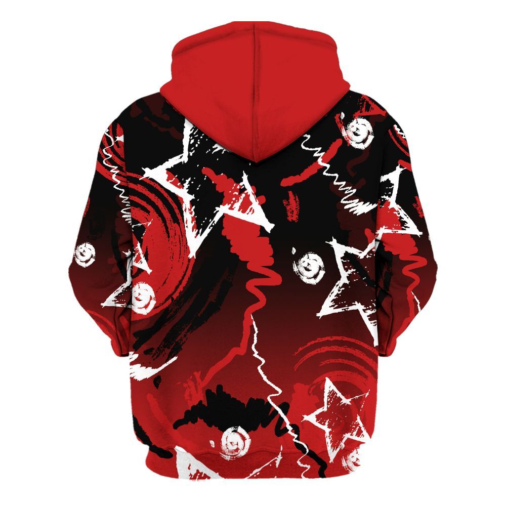 Hoodie To Match Bred Reimagined 4s - Grind Shine Later Drip All Over Print
