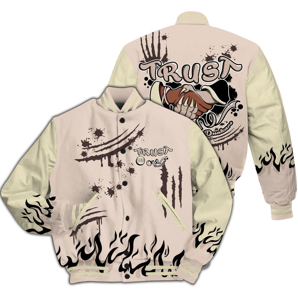 Varsity Jacket To Match A Ma Maniere X Fossil Stone 4s - Graphic Trust No One All Over Print