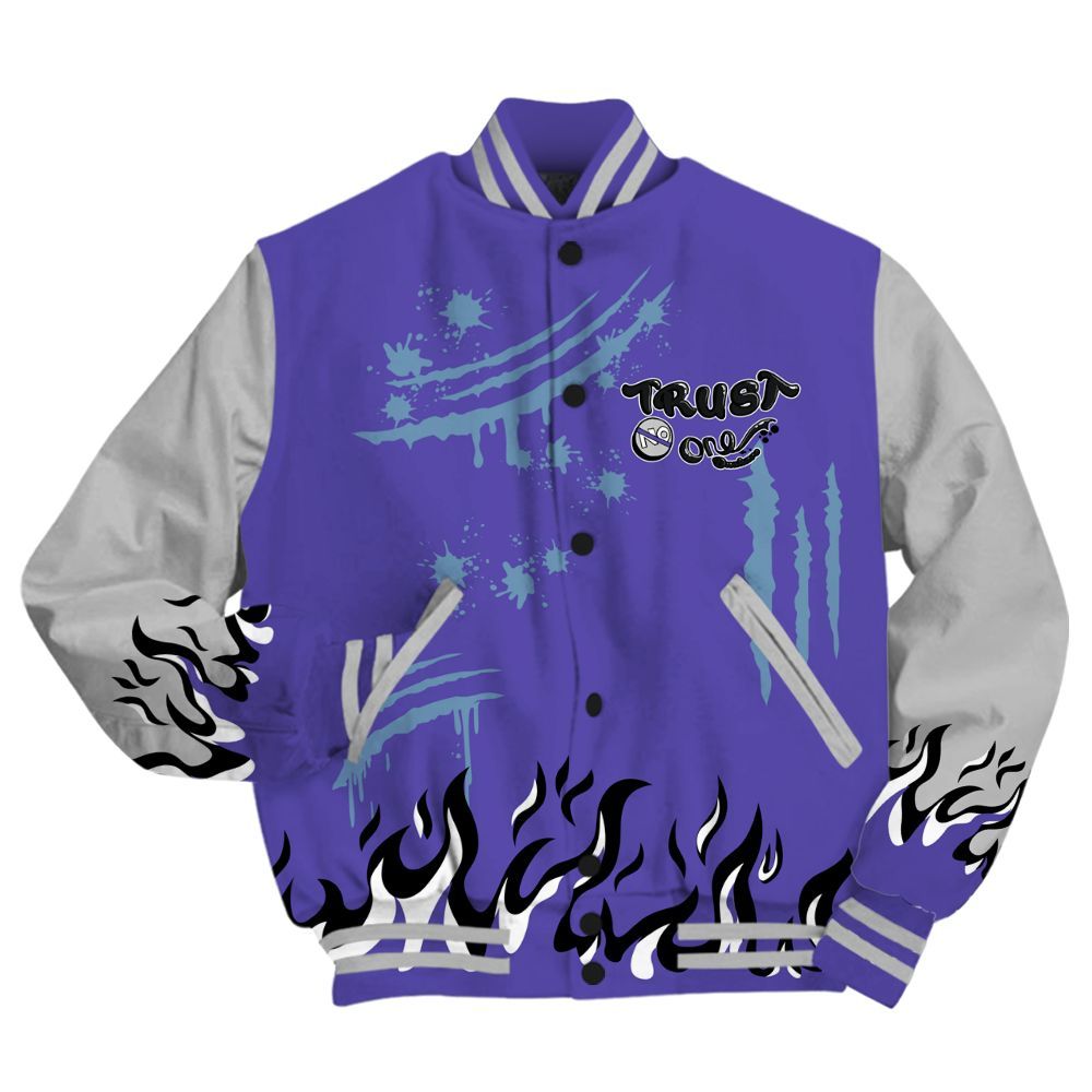 Varsity Jacket To Match Retro Concord 5s - Graphic Trust No One All Over Print