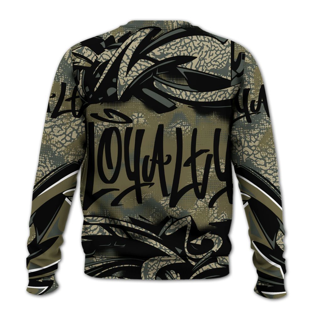 Sweatshirt To Match Retro Family Affair 3s - Loyalty Out Value Graffiti All Over Print