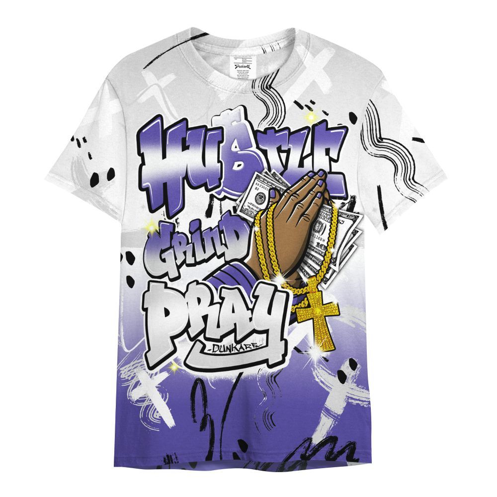 Shirt To Match Retro Concord 5s - Money Hustle Grind Pray All Over Print