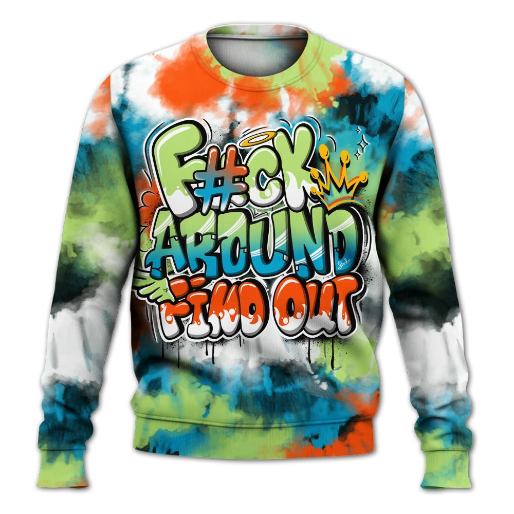 Sweatshirt To Match Kobe 9 Elite What The - Tie Dye FK Around Find Out All Over Print