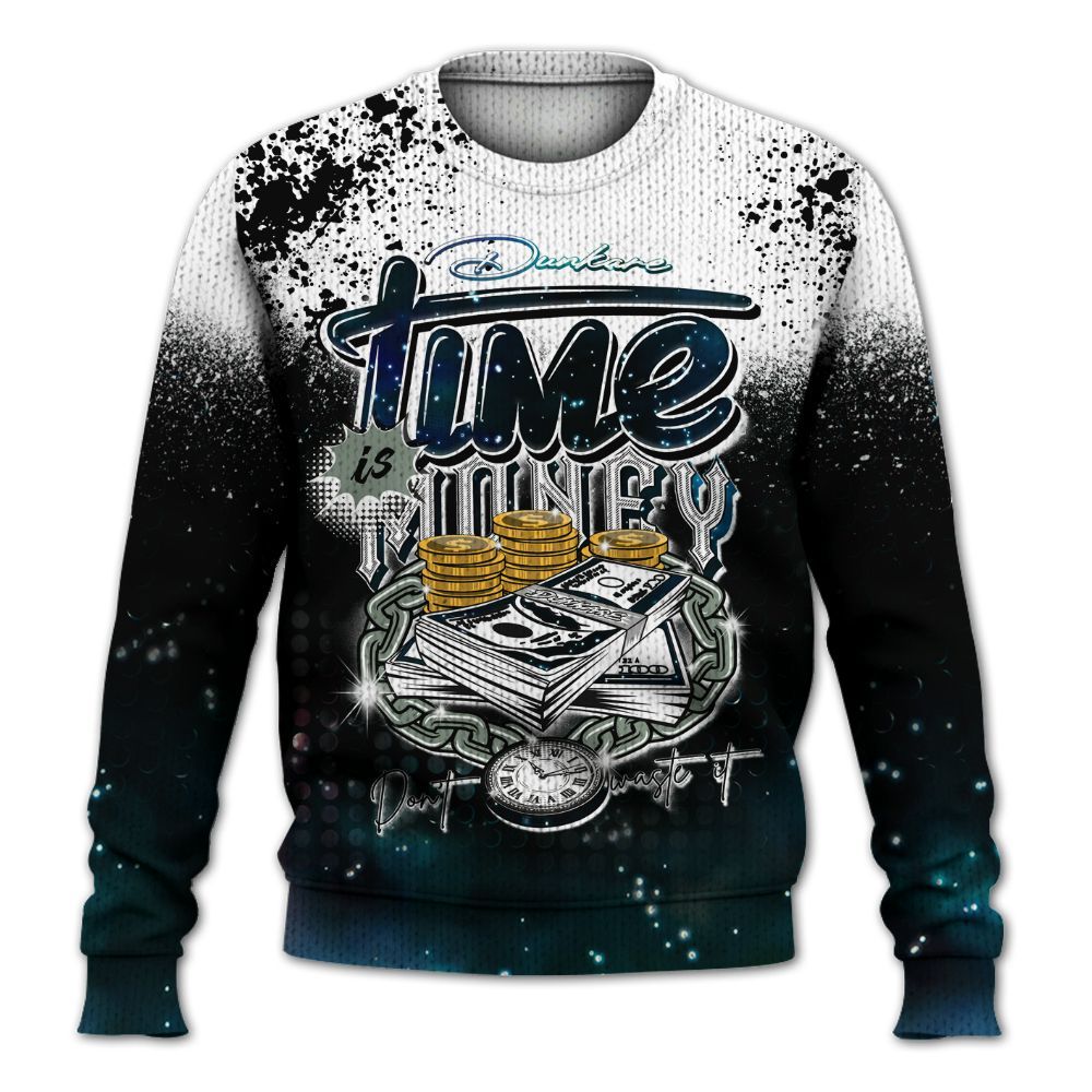 Knitted Sweater To Match Air Foamposite One Galaxy - Halftone Time Is Money