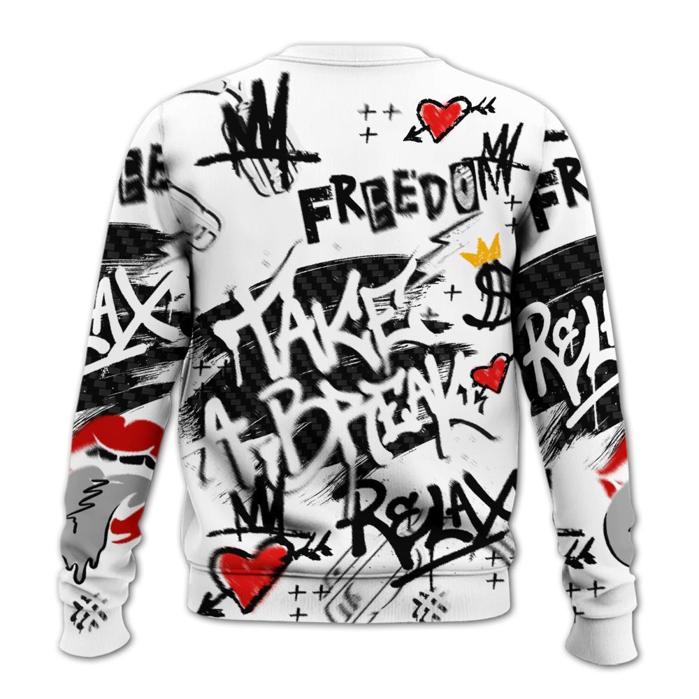 Sweatshirt To Match Kobe 9 Protro Halo - Take Break Freedom Graffiti Streetwear All Over Print