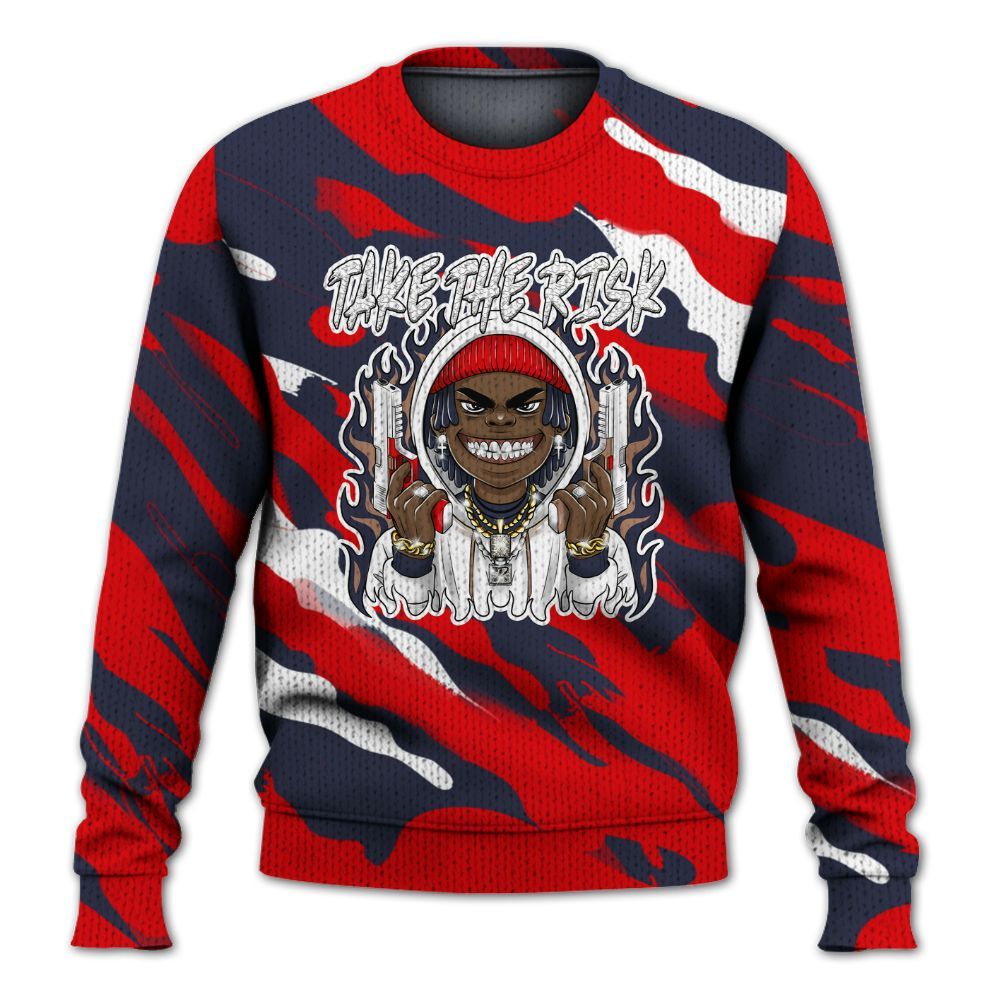 Knitted Sweater To Match Low OG Howard Bison 1s - Take The Risk Colored