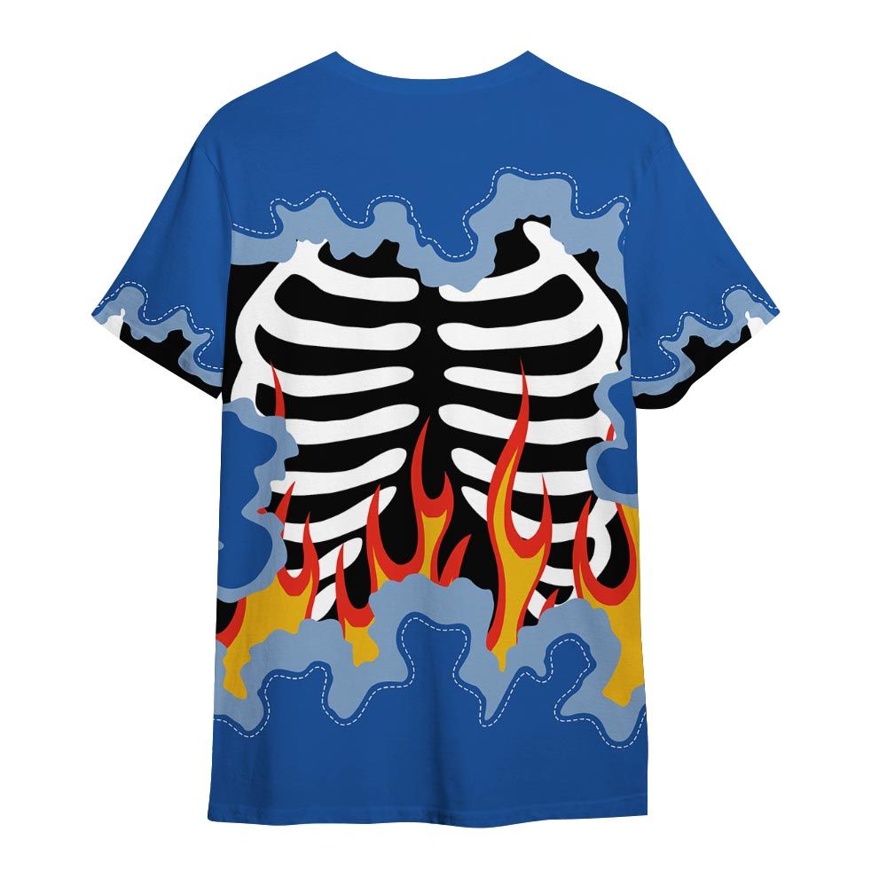 Shirt To Match Low Space Royal 11s - G.O.A.T 23 Skeleton Flame Shirt Outfit