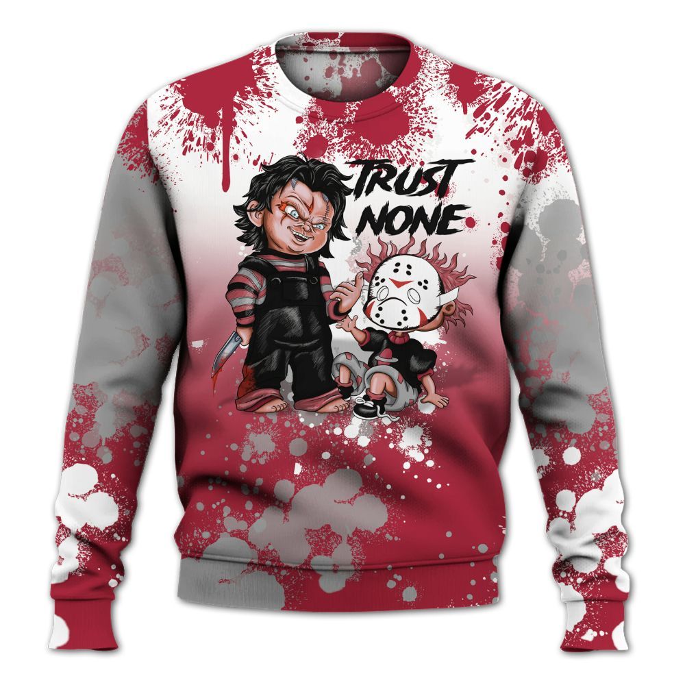 Sweatshirt To Match High OG Chicago Shadow 1s - Trust No One Scary All Over Print