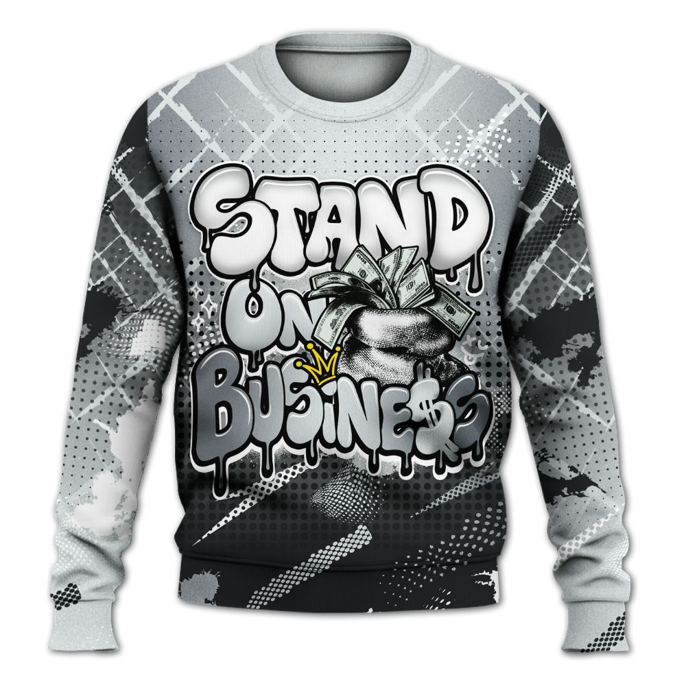 Sweatshirt To Match Cap And Gown 6s - Halftone Stand Business Dripping All Over Print
