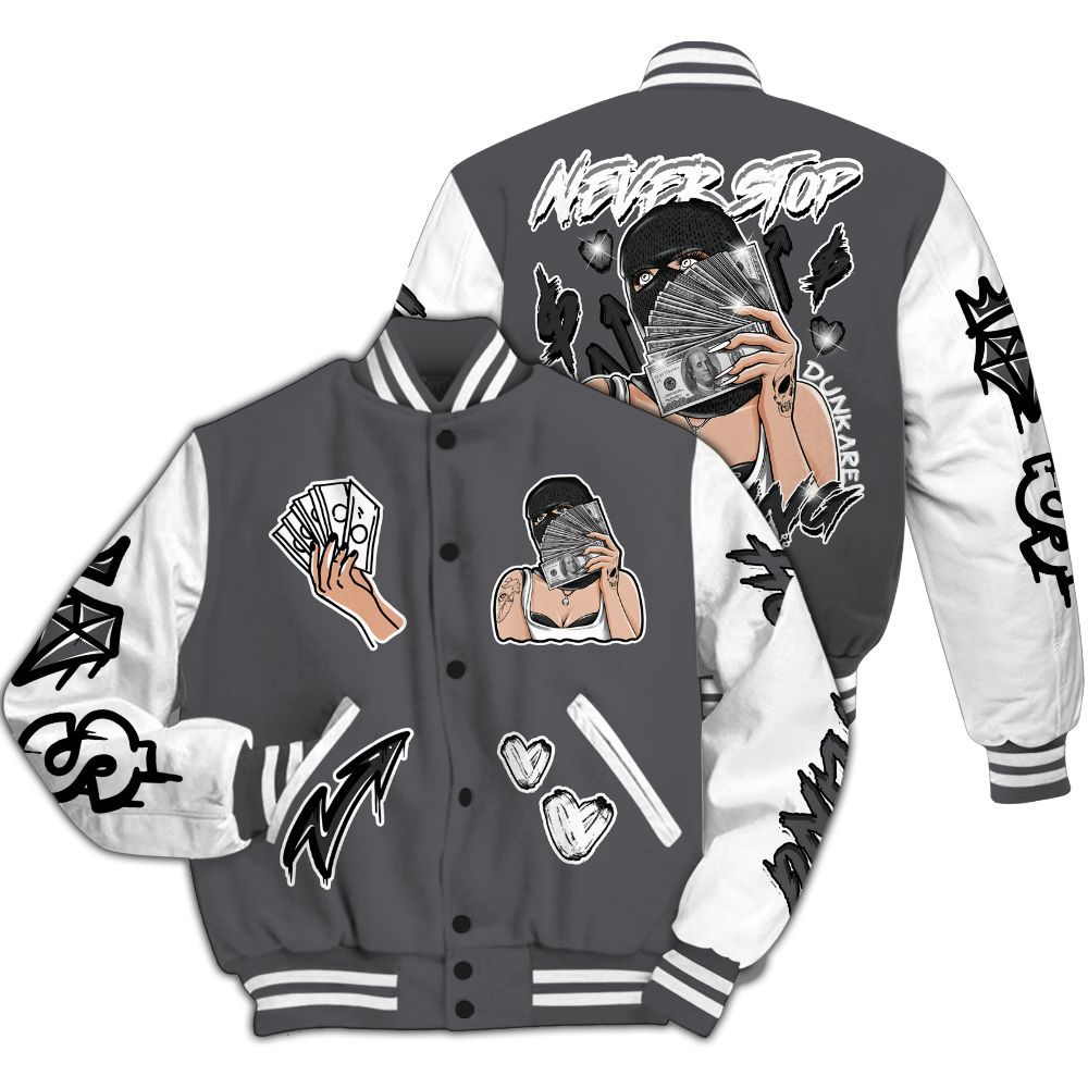 Varsity Jacket To Match White Thunder 4s - Hustling Unique All Over Print