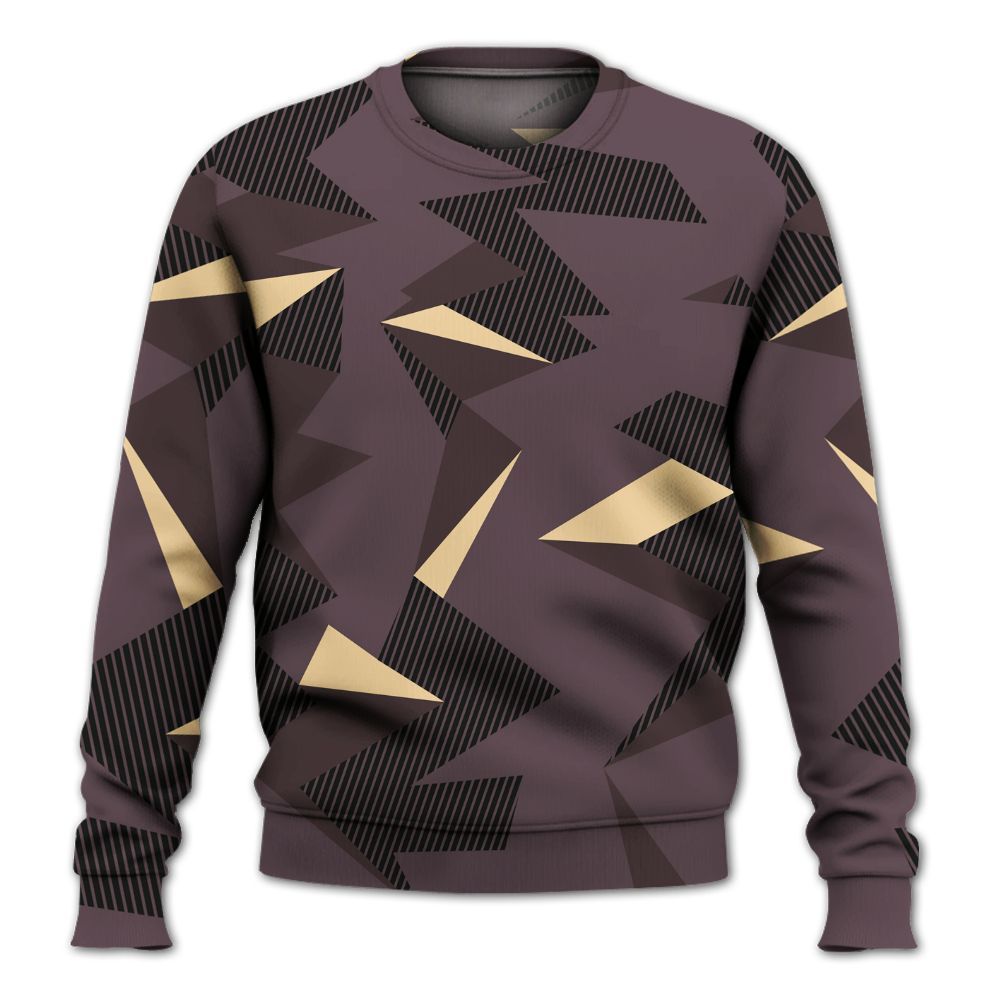 Sweatshirt To Match AMM Black 3s - Geometric Camouflage Pattern All Over Print