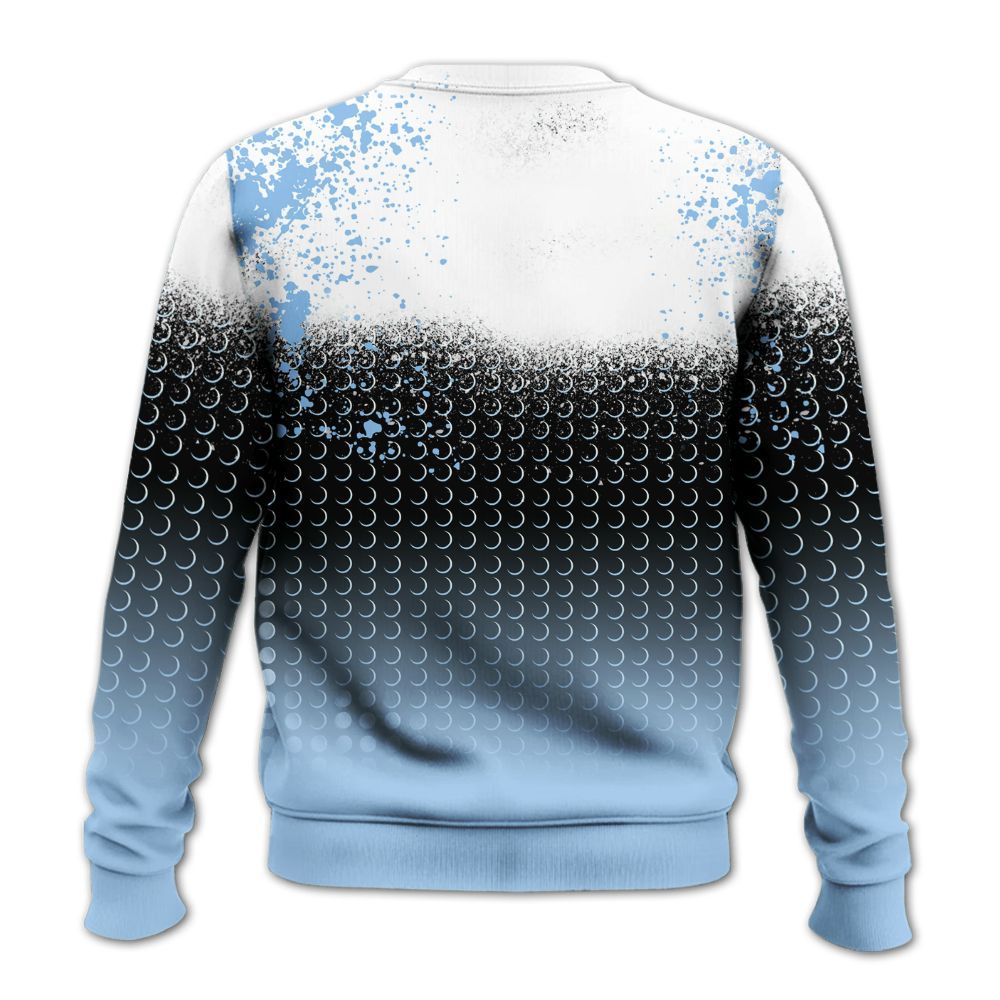 Sweatshirt To Match High University Blue 1s - Halftone Time Is Money All Over Print