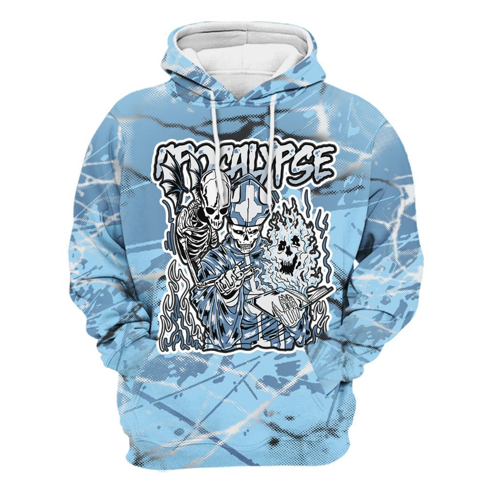Hoodie To Match Legend Blue 11s - Apocalypse Skeleton Profound All Over Print