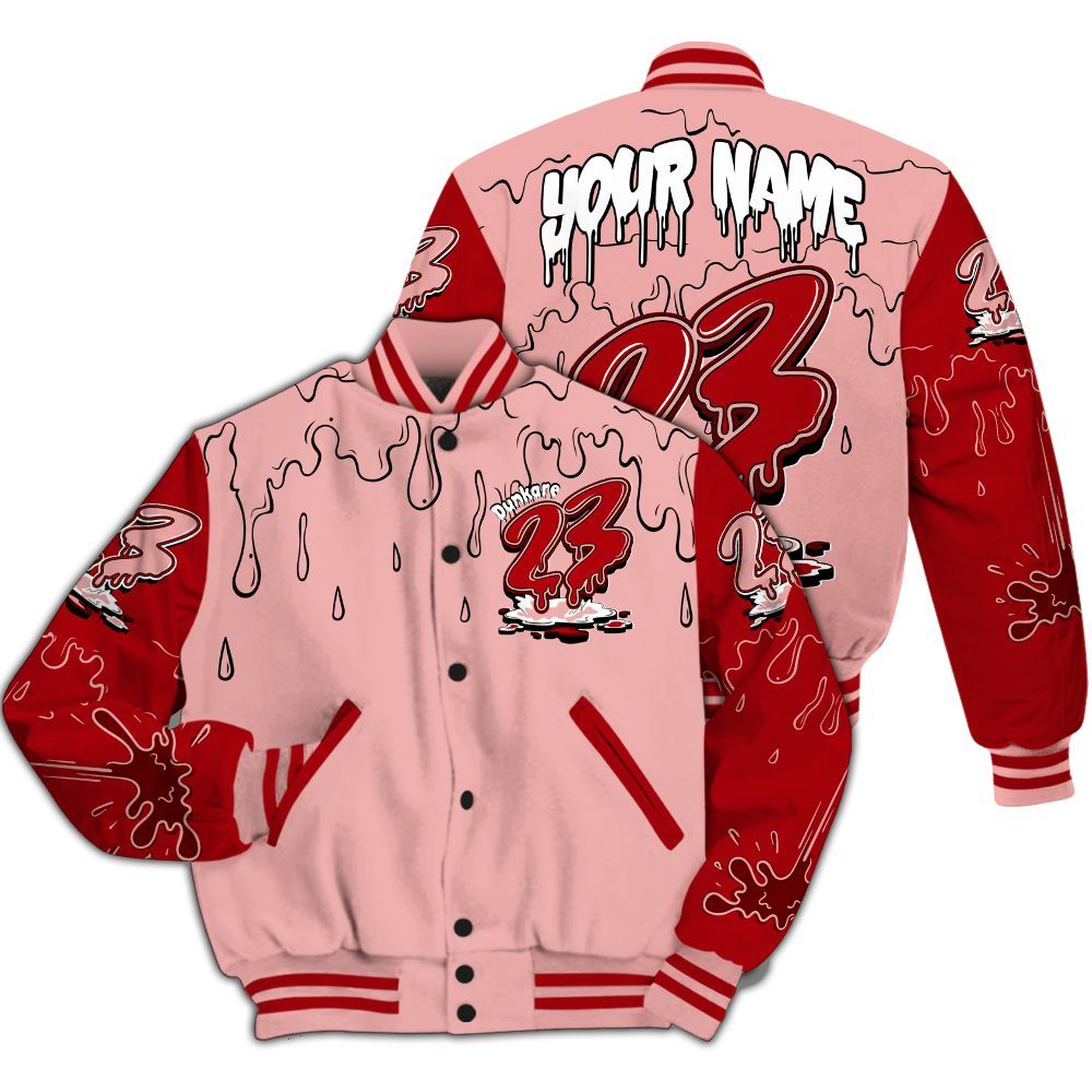Varsity Jacket To Match Low Valentines Day 1s - Custom Name 23 Drip All Over Print