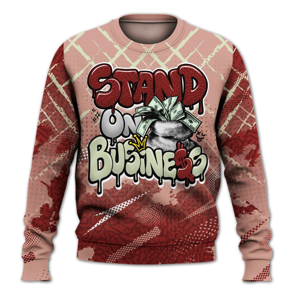 Sweatshirt To Match Valentines Day 3s - Halftone Stand Business Dripping All Over Print