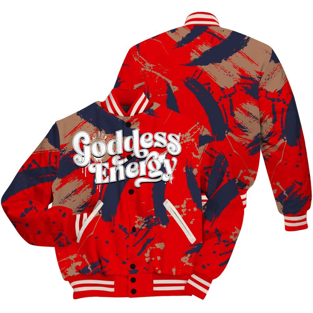 Varsity Jacket To Match Low OG Howard Bison 1s - Goddess Energy Retro All Over Print