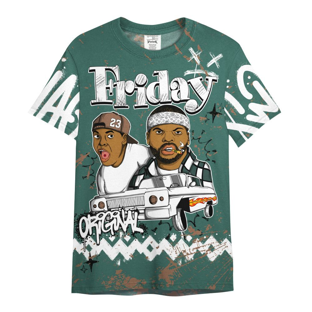 Shirt To Match Low OG Oxidized Green 1s - Friday Sneaker Crayon All Over Print