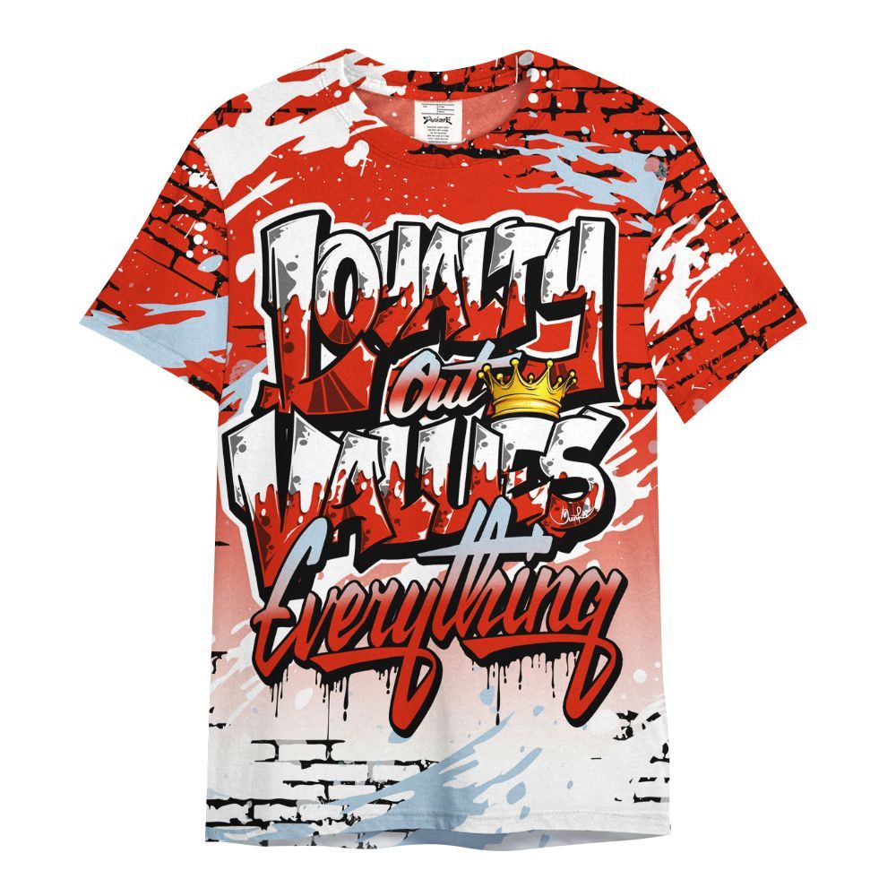 Shirt To Match Retro Cherry 11s - Values Of Loyalty Drip All Over Print
