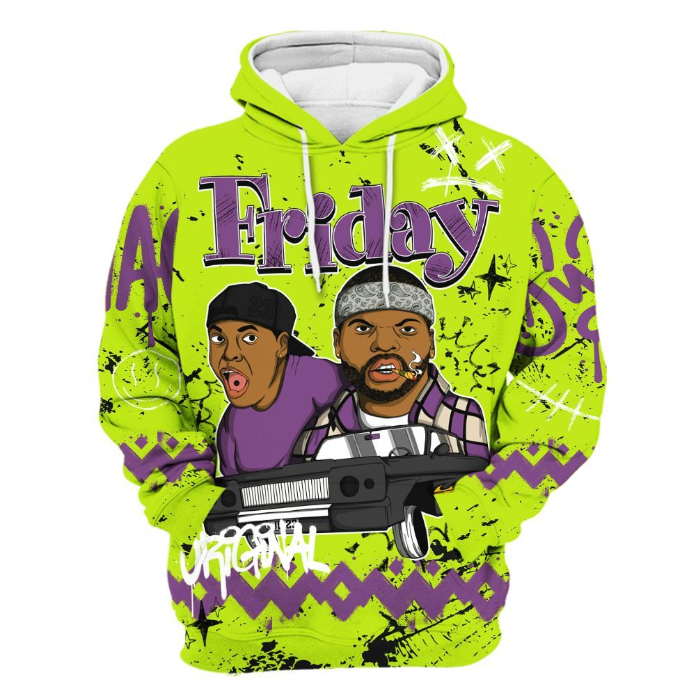 Hoodie To Match GS Black Barely Volt 11s - Friday Sneaker Crayon All Over Print