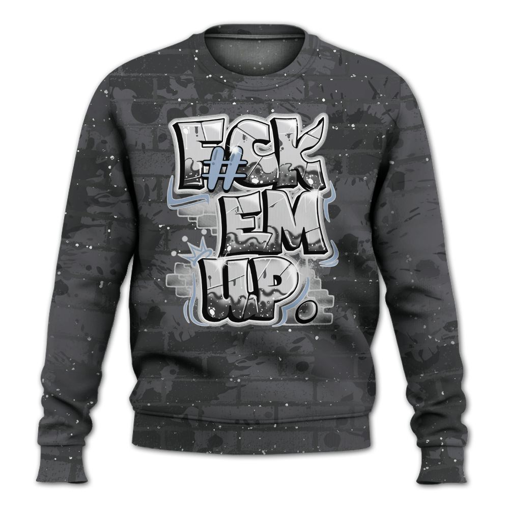 Sweatshirt To Match Reverse Oreo 6s - F#ck Em Graphic Brick Art All Over Print