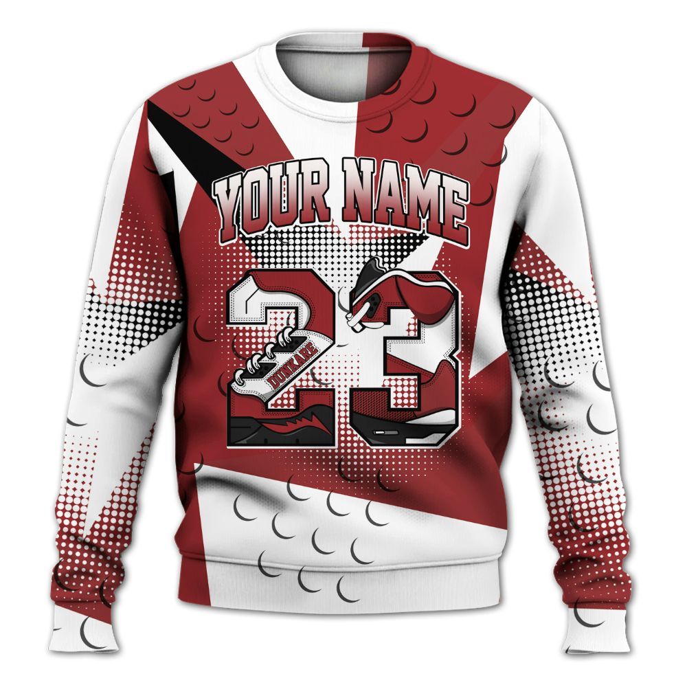 Sweatshirt To Match Alternate Flu Game 12s - Poly Custom Name Number 23 5s All Over Print