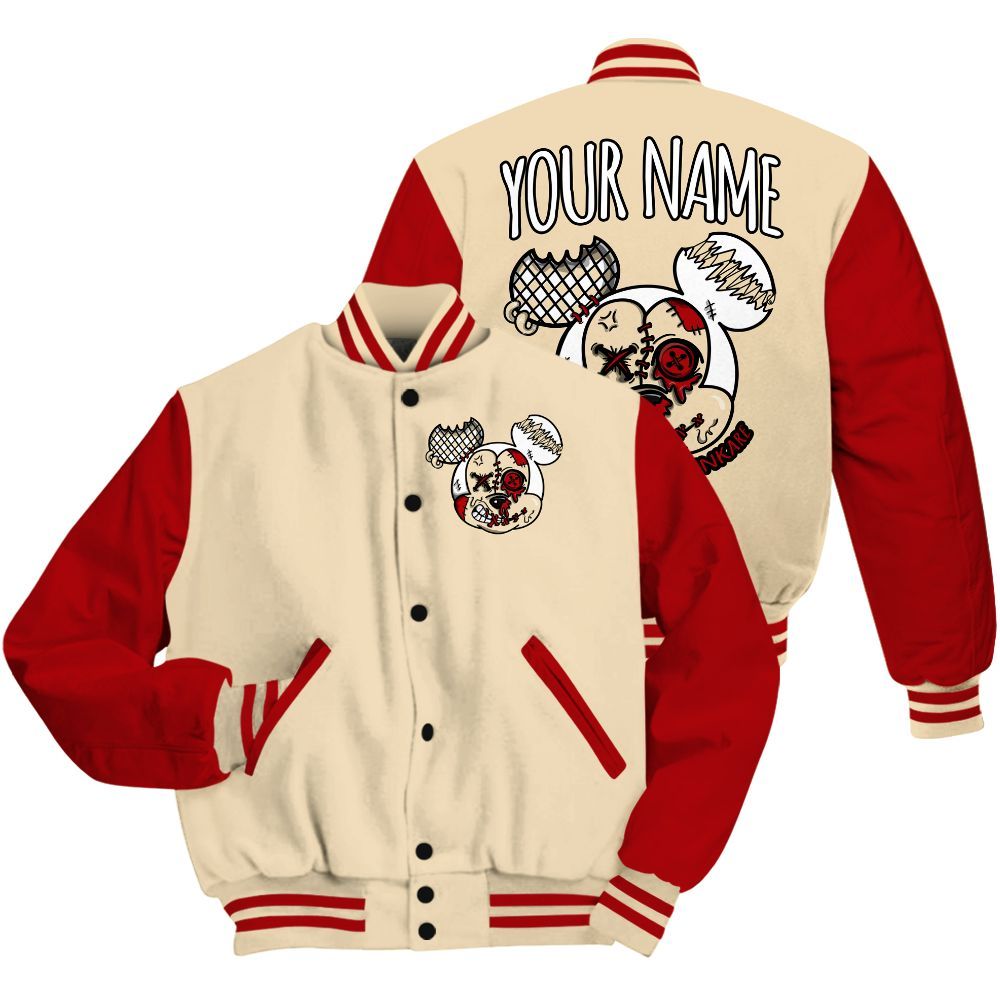 Varsity Jacket To Match Dunk Low Strawberry Waffle - Custom Name Got Em Drip All Over Print