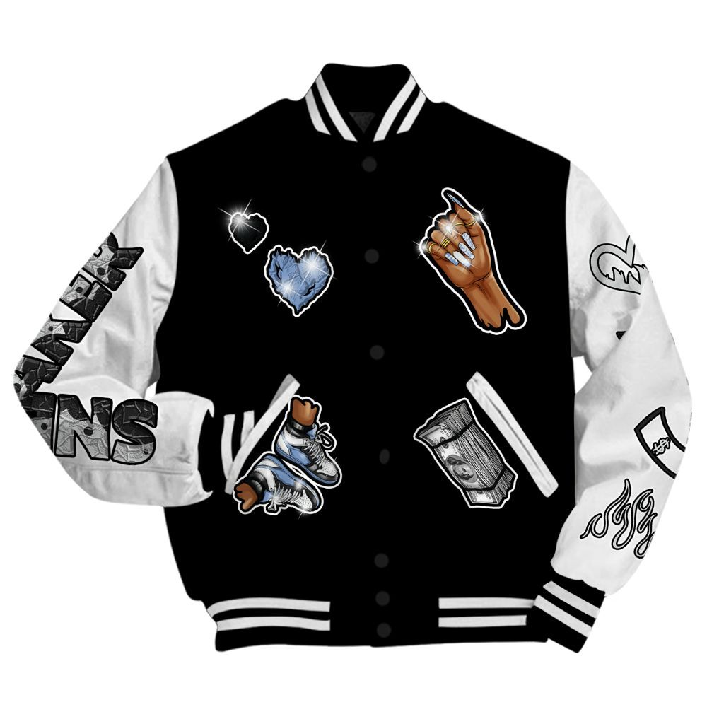 Varsity Jacket To Match Mid Space Jam 1s - Sneakerz Girlz All Over Print