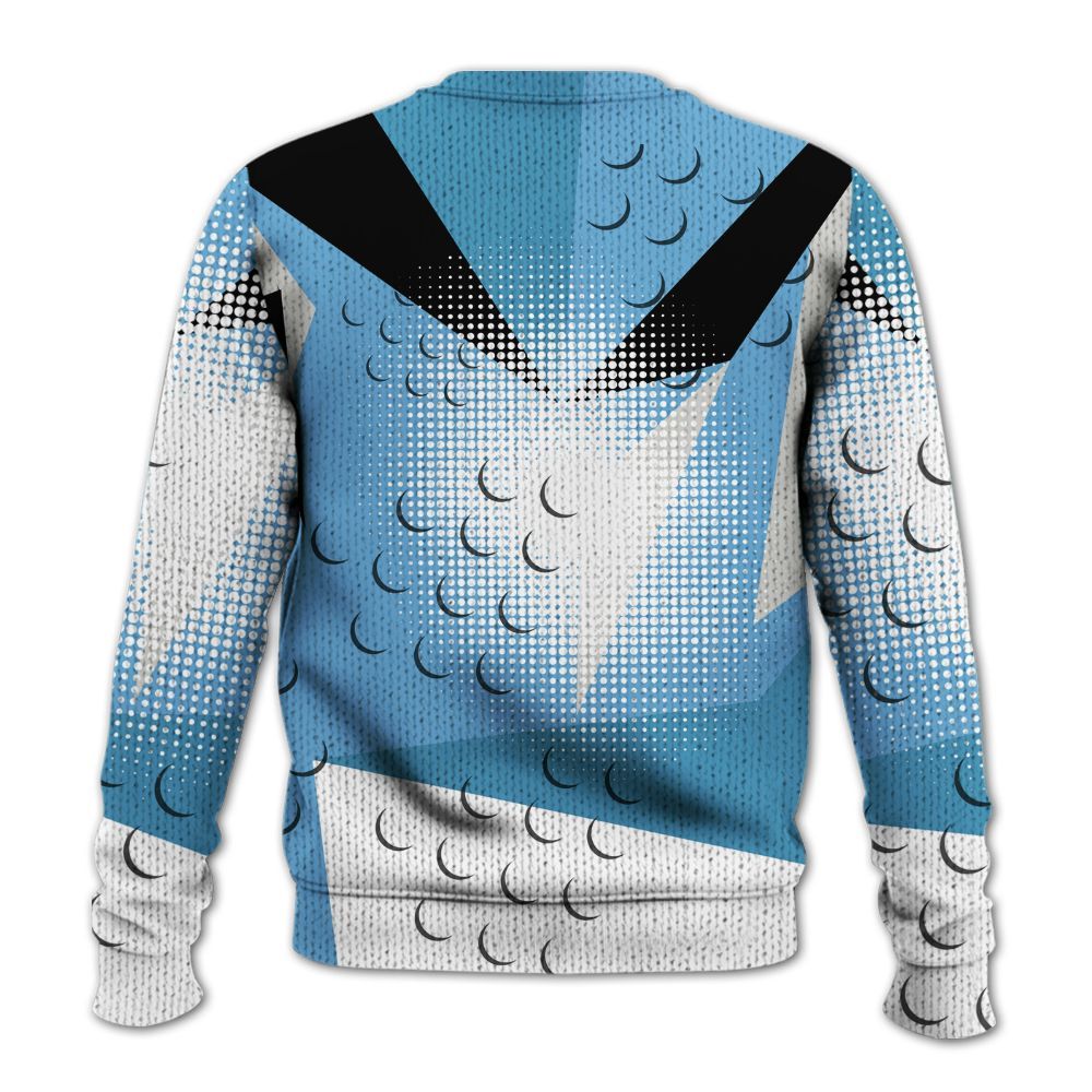 Knitted Sweater To Match SB Dunk Low University Blue - Poly Custom Name Number 23 5s