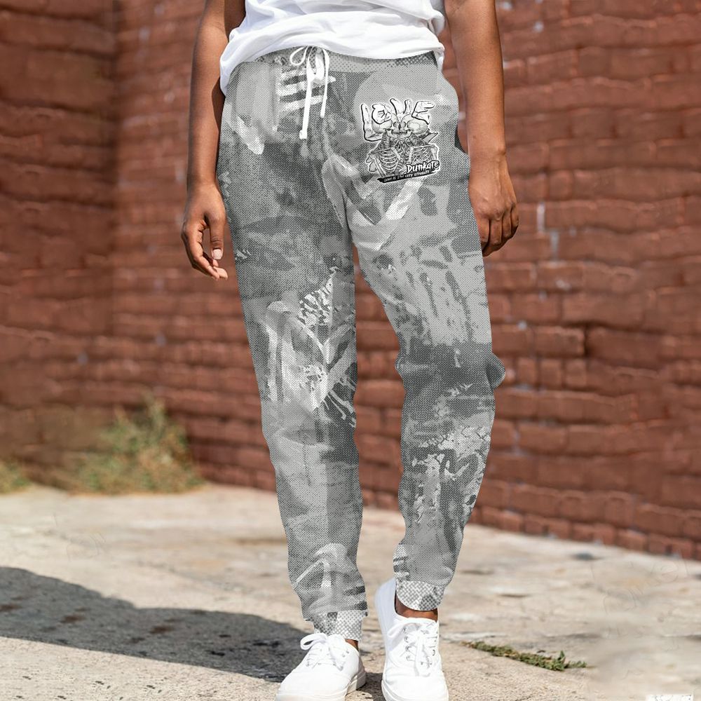 Sweatpant To Match Retro Wet Cement 4s - Skull Love All Over Print