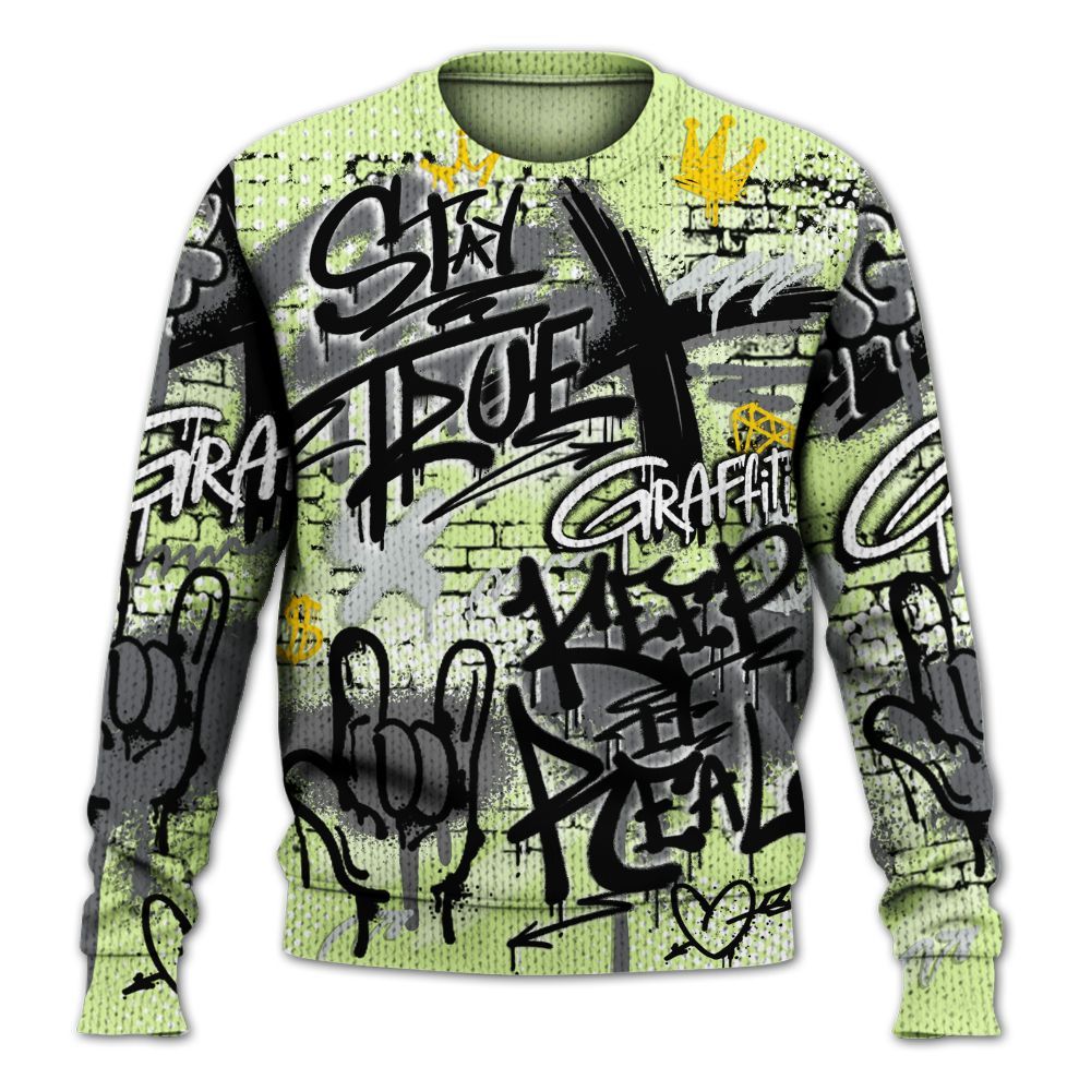 Knitted Sweater To Match Smoke Grey Volt TR 1s - True It Real Graffiti Streetwear