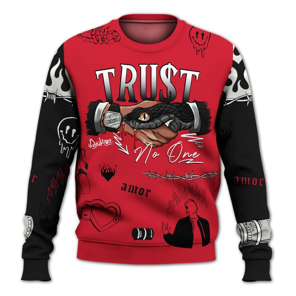 Sweatshirt To Match Flight Club 4s - Snake Trust No One All Over Print