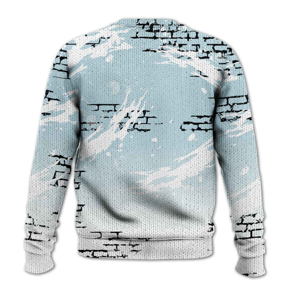 Knitted Sweater To Match Mid Ice Blue 1s - Values Of Loyalty Drip