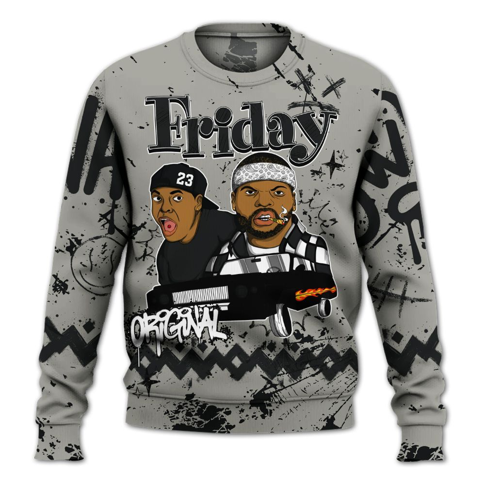 Sweatshirt To Match High Satin Shadow 1s - Friday Sneaker Crayon All Over Print